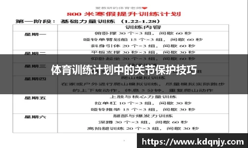 体育训练计划中的关节保护技巧